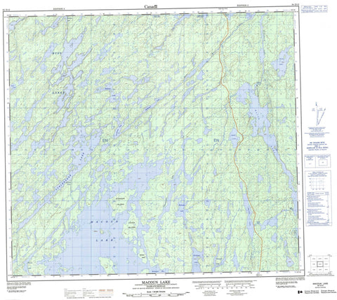 064D12 Macoun Lake Canadian topographic map, 1:50,000 scale
