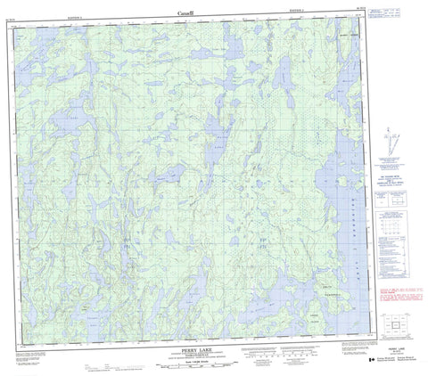 064D15 Perry Lake Canadian topographic map, 1:50,000 scale
