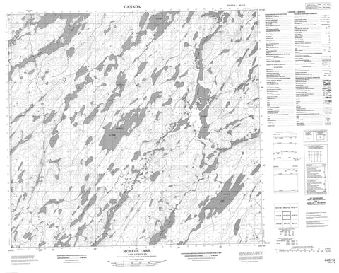 064E12 Morell Lake Canadian topographic map, 1:50,000 scale