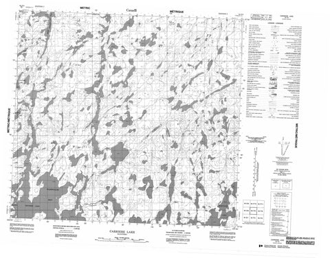 064F05 Carriere Lake Canadian topographic map, 1:50,000 scale