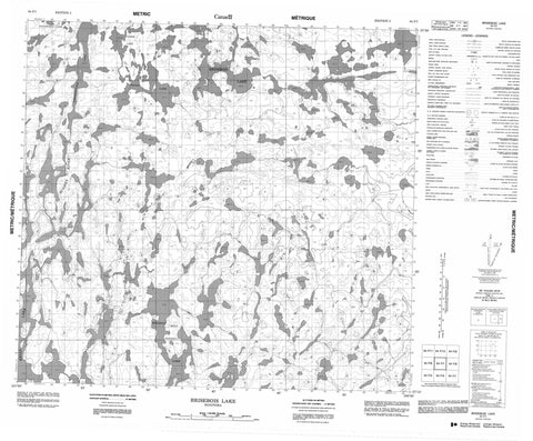 064F07 Brisebois Lake Canadian topographic map, 1:50,000 scale