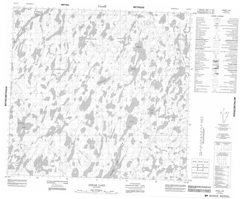 064F14 Abram Lake Canadian topographic map, 1:50,000 scale