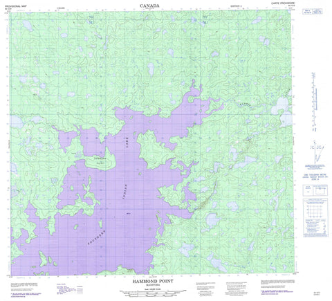 064G09 Hammond Point Canadian topographic map, 1:50,000 scale