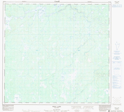 064G14 Wolf Lake Canadian topographic map, 1:50,000 scale