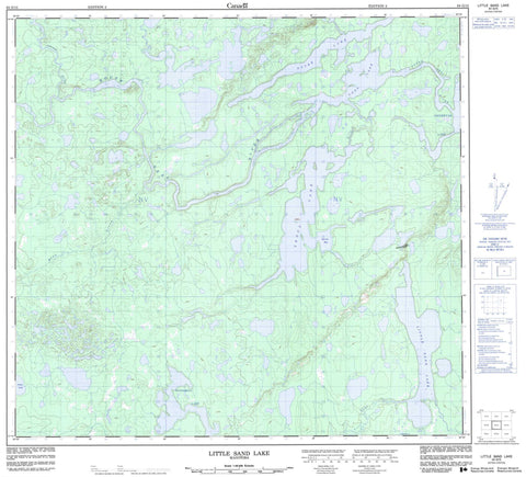 064G15 Little Sand Lake Canadian topographic map, 1:50,000 scale