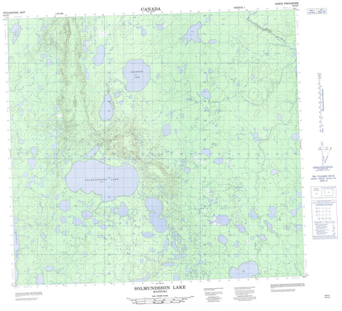 064H07 Solmundsson Lake Canadian topographic map, 1:50,000 scale