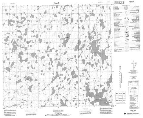 064H13 Currie Lake Canadian topographic map, 1:50,000 scale