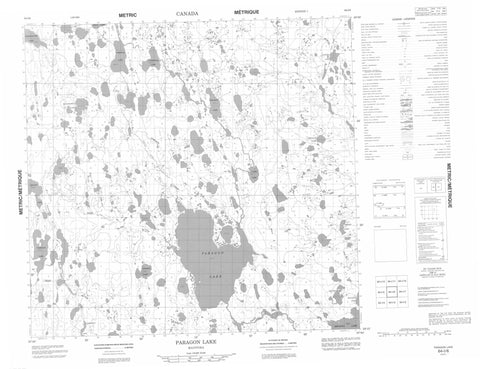 064I06 Paragon Lake Canadian topographic map, 1:50,000 scale