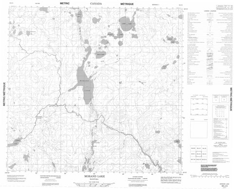 064J04 Morand Lake Canadian topographic map, 1:50,000 scale