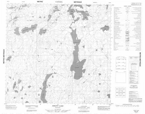 064J05 Sprott Lake Canadian topographic map, 1:50,000 scale