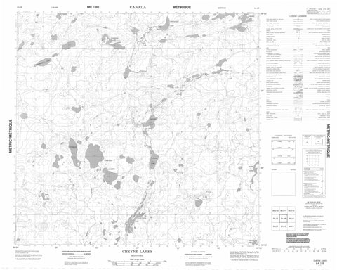 064J06 Cheyne Lakes Canadian topographic map, 1:50,000 scale