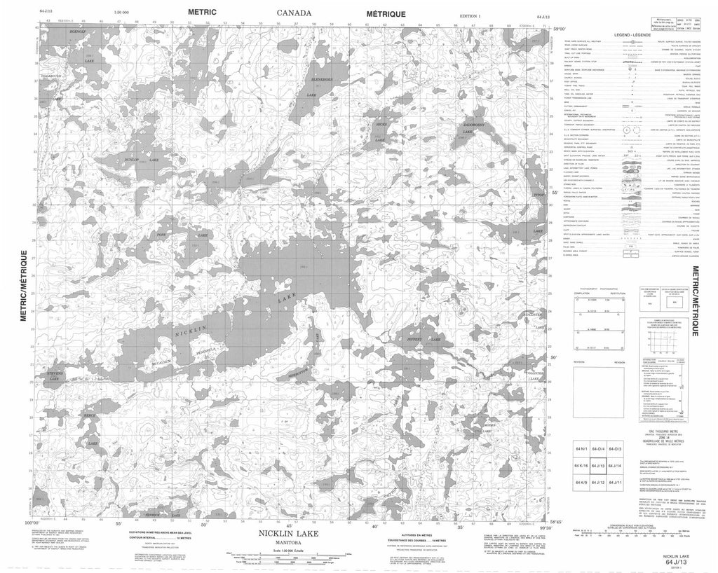 Buy Nicklin Lake Topo Map 064j13 Yellowmaps Map Store 