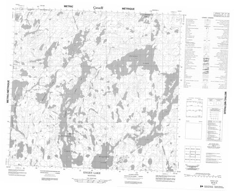 064K04 Engen Lake Canadian topographic map, 1:50,000 scale
