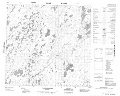 064K09 Pangman Lake Canadian topographic map, 1:50,000 scale