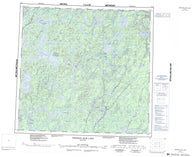 064K Whiskey Jack Lake Canadian topographic map, 1:250,000 scale