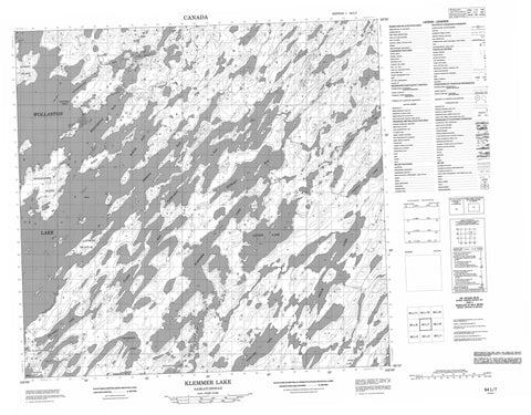 064L07 Klemmer Lake Canadian topographic map, 1:50,000 scale