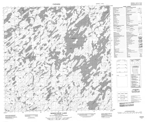 064M04 Misekumaw Lake Canadian topographic map, 1:50,000 scale