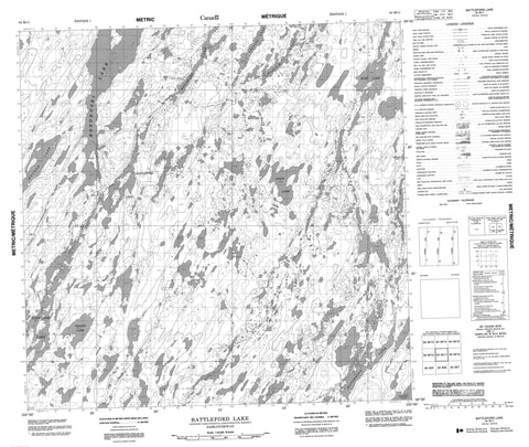 064M11 Battleford Lake Canadian topographic map, 1:50,000 scale