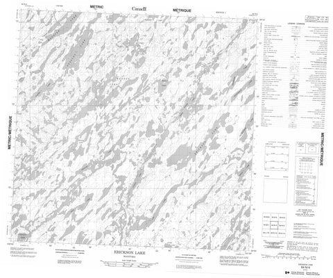 064N04 Erickson Lake Canadian topographic map, 1:50,000 scale