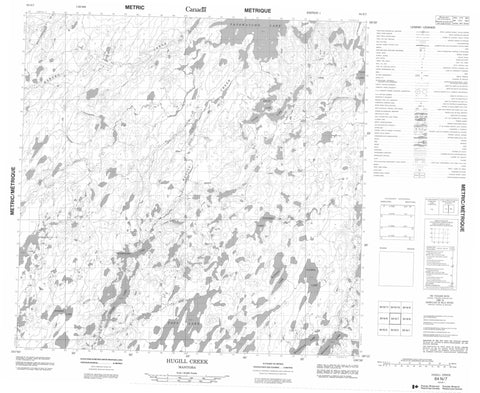 064N07 Hugill Creek Canadian topographic map, 1:50,000 scale