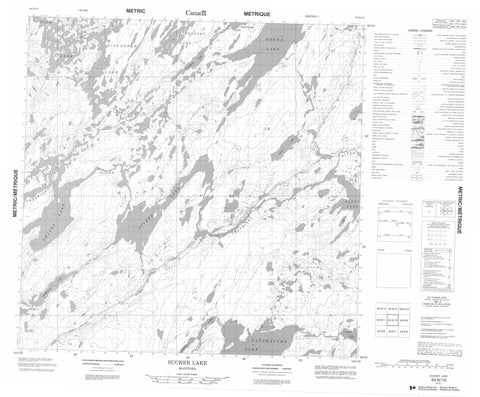 064N10 Sucker Lake Canadian topographic map, 1:50,000 scale