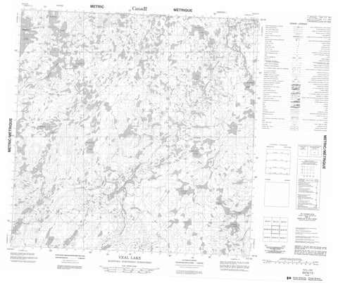 064N13 Veal Lake Canadian topographic map, 1:50,000 scale