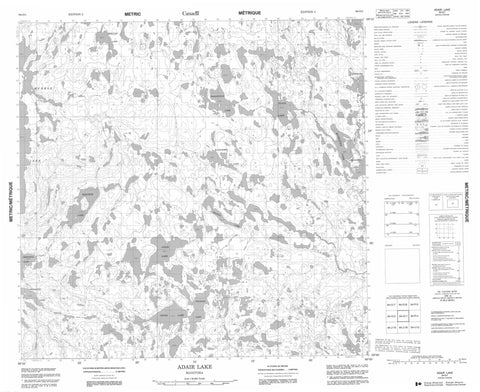 064O01 Adair Lake Canadian topographic map, 1:50,000 scale