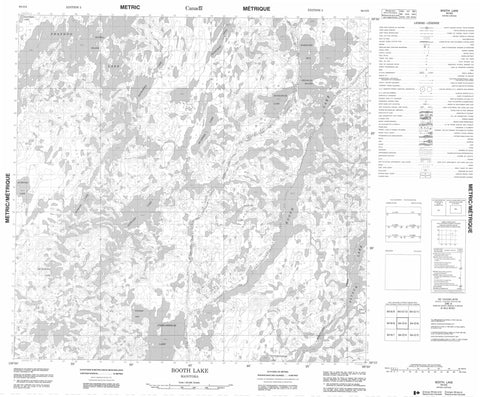 064O05 Booth Lake Canadian topographic map, 1:50,000 scale
