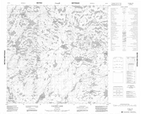 064O06 Calder Lake Canadian topographic map, 1:50,000 scale