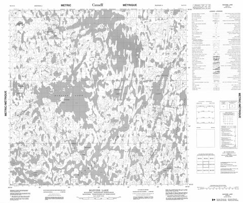 064O15 Blevins Lake Canadian topographic map, 1:50,000 scale
