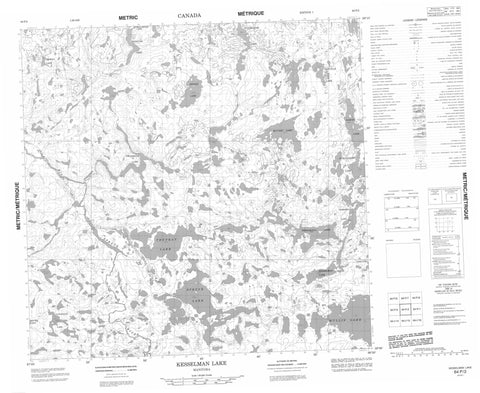 064P02 Kesselman Lake Canadian topographic map, 1:50,000 scale