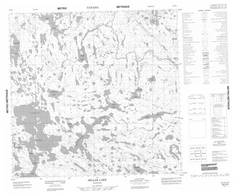 064P03 Sellar Lake Canadian topographic map, 1:50,000 scale