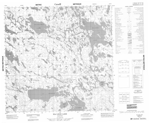 064P04 Macleod Lake Canadian topographic map, 1:50,000 scale
