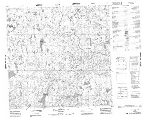 064P07 Wallbridge Lake Canadian topographic map, 1:50,000 scale