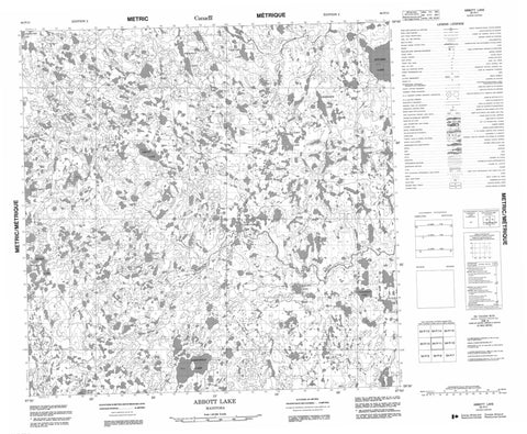 064P11 Abbott Lake Canadian topographic map, 1:50,000 scale