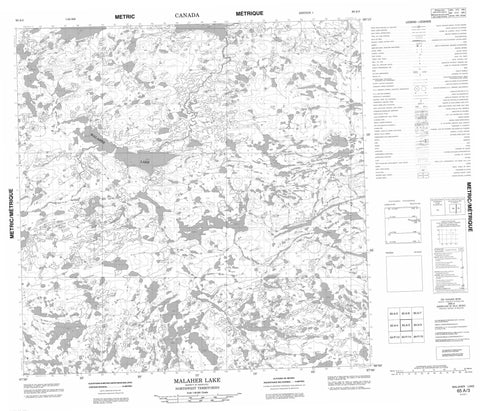 065A03 Malaher Lake Canadian topographic map, 1:50,000 scale