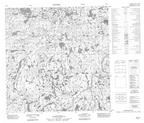 065A05 No Title Canadian topographic map, 1:50,000 scale