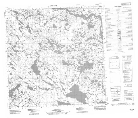 065A08 No Title Canadian topographic map, 1:50,000 scale
