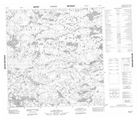 065A11 No Title Canadian topographic map, 1:50,000 scale