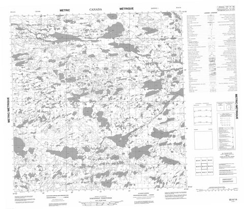 065A14 No Title Canadian topographic map, 1:50,000 scale