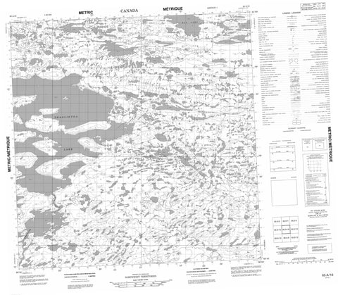 065A16 No Title Canadian topographic map, 1:50,000 scale