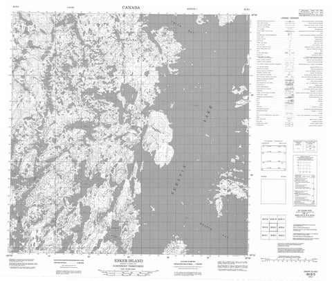 065B05 Esker Island Canadian topographic map, 1:50,000 scale