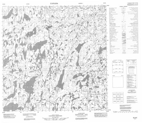 065B08 No Title Canadian topographic map, 1:50,000 scale