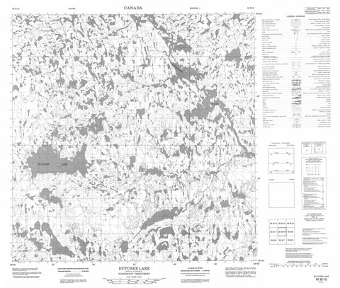 065B10 Dutcher Lake Canadian topographic map, 1:50,000 scale