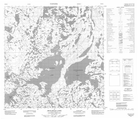 065B15 Sealhole Lake Canadian topographic map, 1:50,000 scale