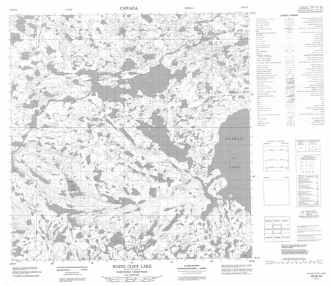 065B16 White Cliff Lake Canadian topographic map, 1:50,000 scale