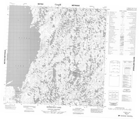 065C04 Roosevelt Lake Canadian topographic map, 1:50,000 scale