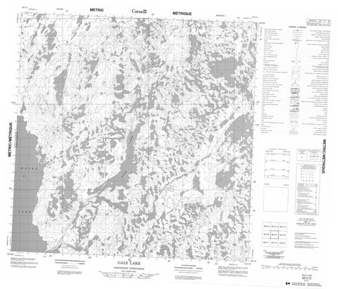 065C05 Gale Lake Canadian topographic map, 1:50,000 scale