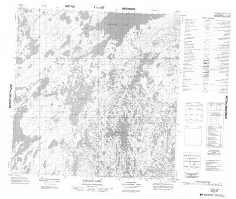 065C12 Tabane Lake Canadian topographic map, 1:50,000 scale