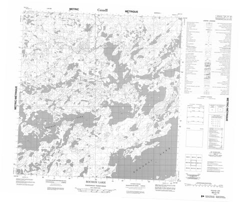 065C13 Rochon Lake Canadian topographic map, 1:50,000 scale